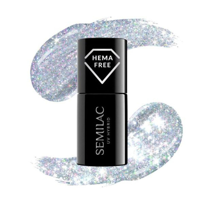 Semilac Ημιμόνιμο Βερνίκι Hema Free 460 Silver Fireworks 7ml