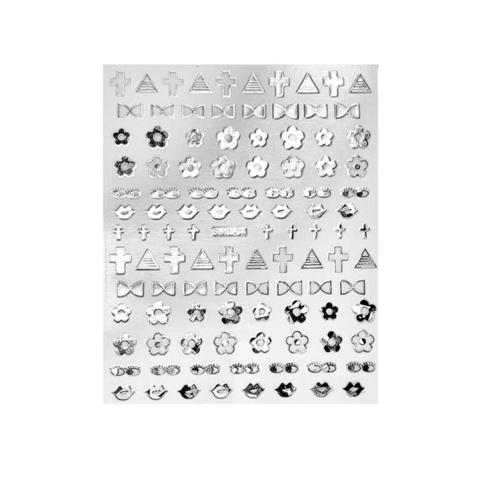 UpLac 3D Sticker Metallic Silver 34