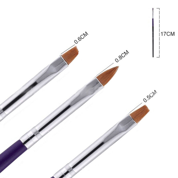 UpLac Brush Set 3 pcs # Purple