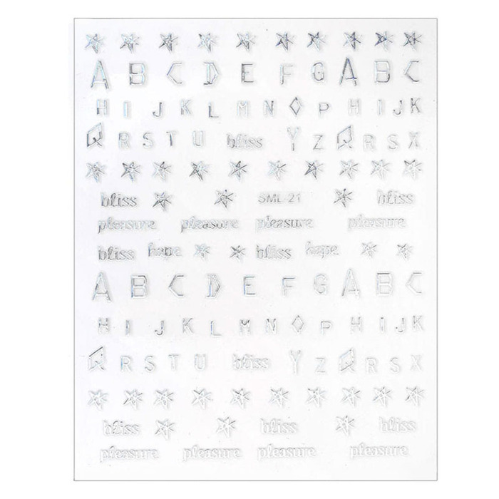 UpLac 3D Sticker Metallic Silver 21