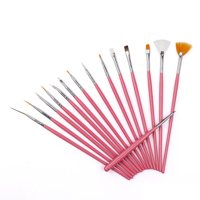 UpLac Brush Set 15 pcs Pink