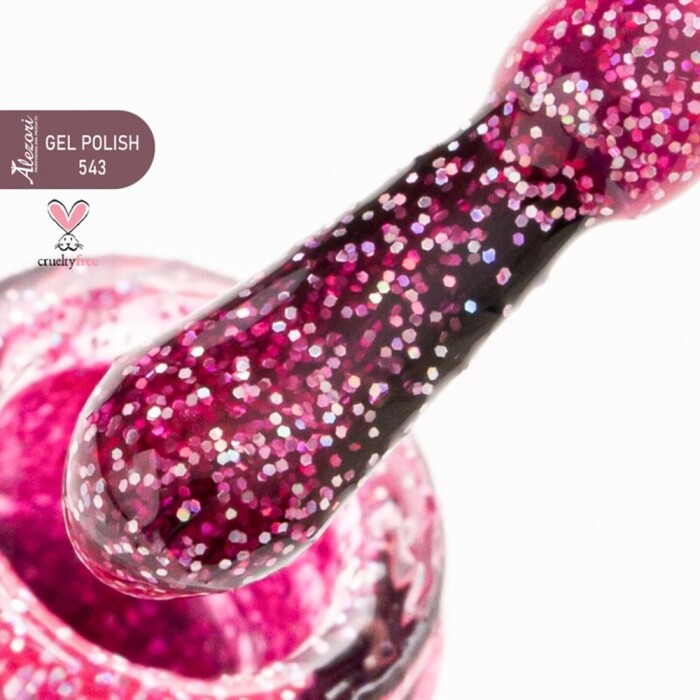 Alezori Gel Polish No 543 15ml ΦΟΥΞ ΨΙΛΟ GLITTER ΙΡΙΔΙΖΟΝ