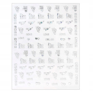 UpLac 3D Sticker Metallic Silver 38