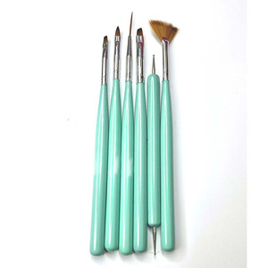 UpLac Nail Art Brushes Set 6 pcs Green