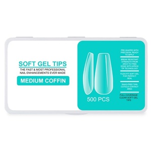 UpLac Gelly Tips Soft 240 pcs Coffin Medium